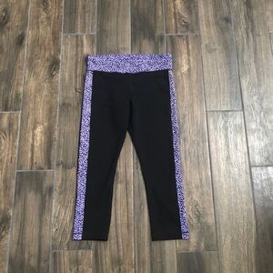 Under Armour Purple Black  Leggings Sm Med?
